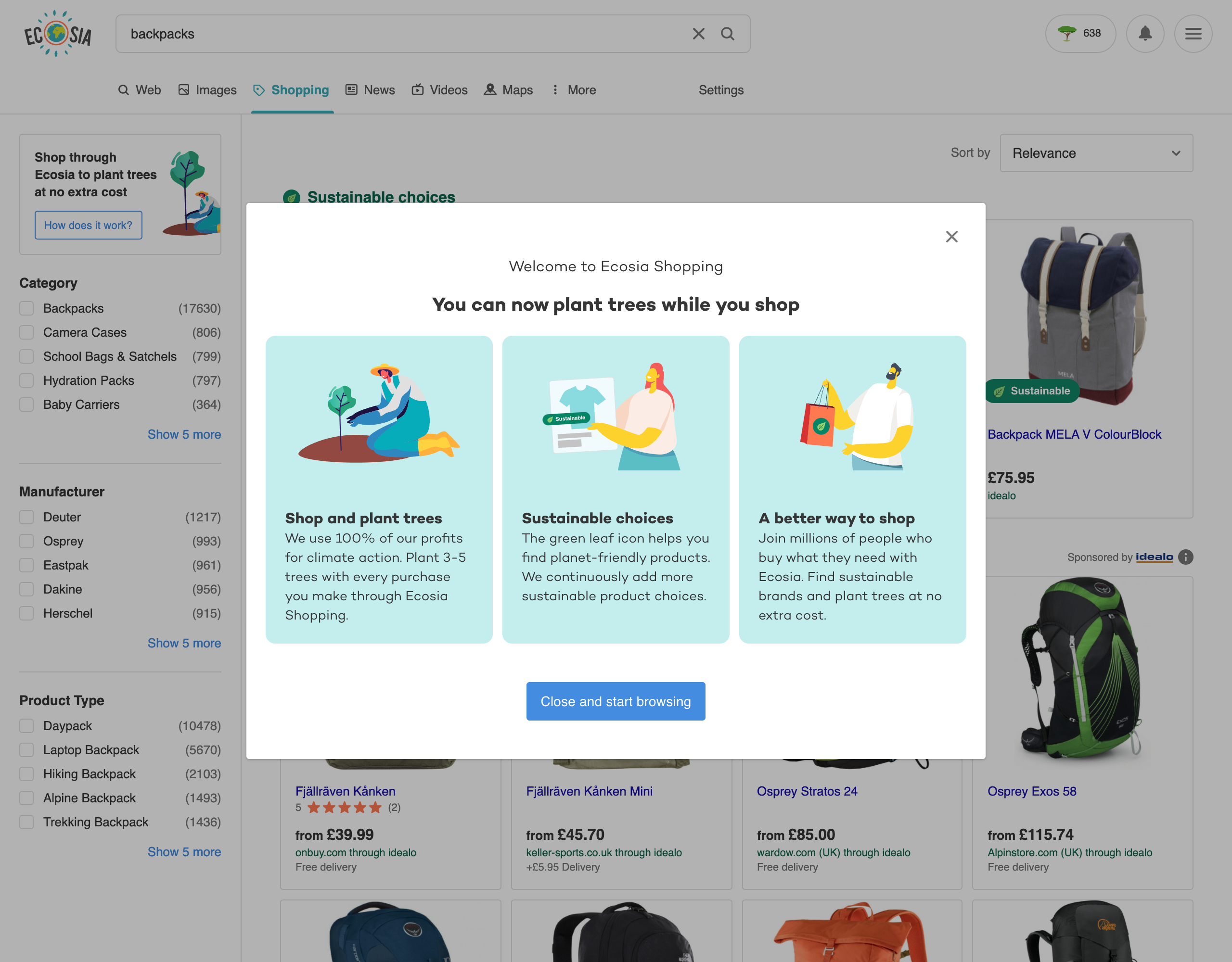 Tree-planting Search Engine Ecosia Launches Shopping Feature For ...